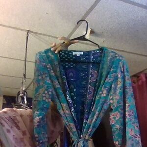 Karma highway flawed robe or Kimono blue with a belt not matching